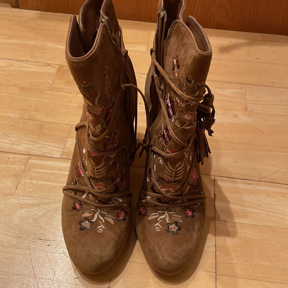 Sam elelman colorful brown suede boots - Picture 3 of 3